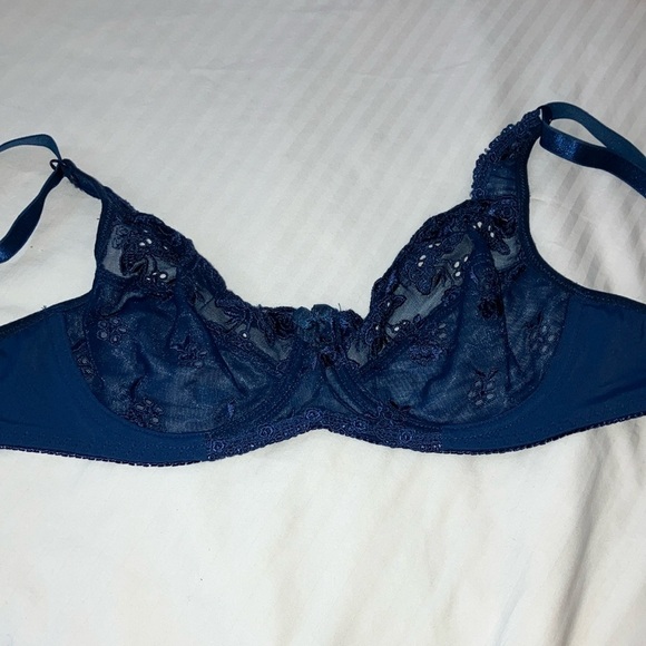 MONA LISA 34B Blue Lace Underwire Bra - Picture 12 of 14